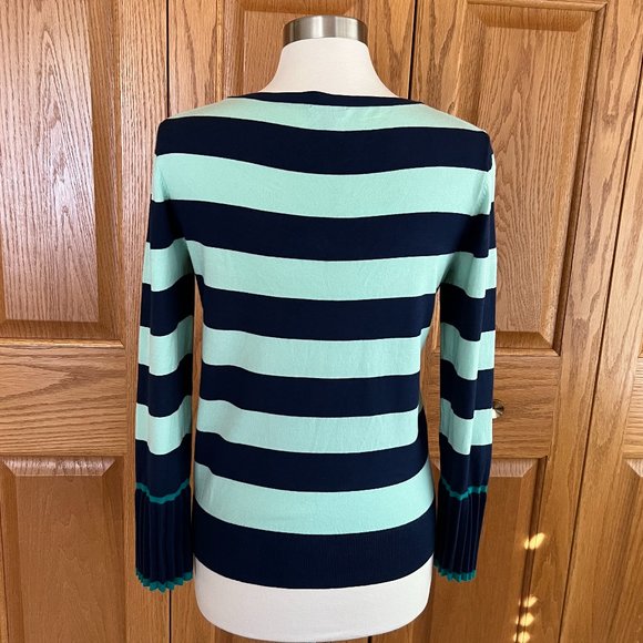 TALBOTS - Stripe Tipped-Cuff Sweater - Excellent Condition - Picture 4 of 10